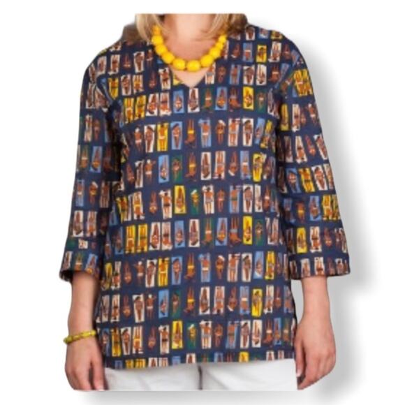 Tracy Negoshian Kaitlin Sunbathers Tunic Top - Picture 1 of 9